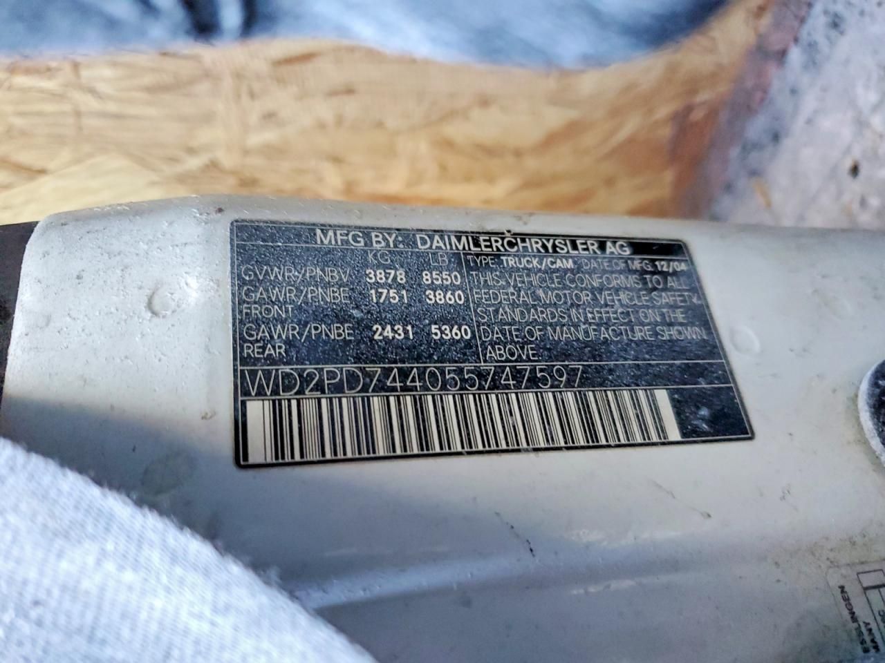 2005 Sprinter 2500 Sprinter Delivery van