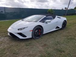 Lamborghini Huracan evo salvage cars for sale: 2021 Lamborghini Huracan evo