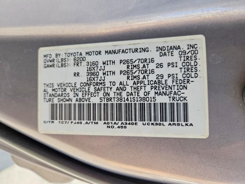 2001 Toyota Tundra Access cab Limited