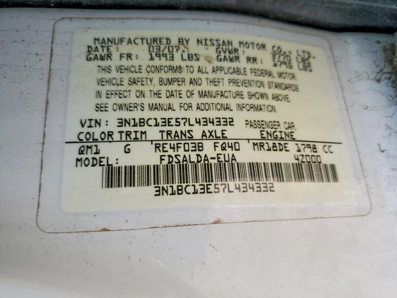 2007 Nissan Versa s