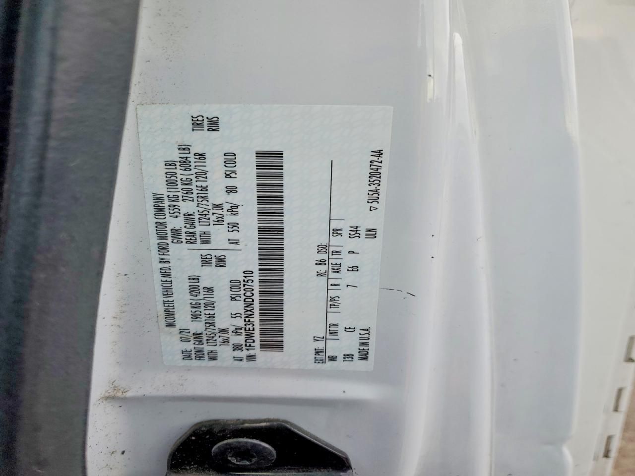 2022 Ford Econoline E350 Super Duty Cutaway Van