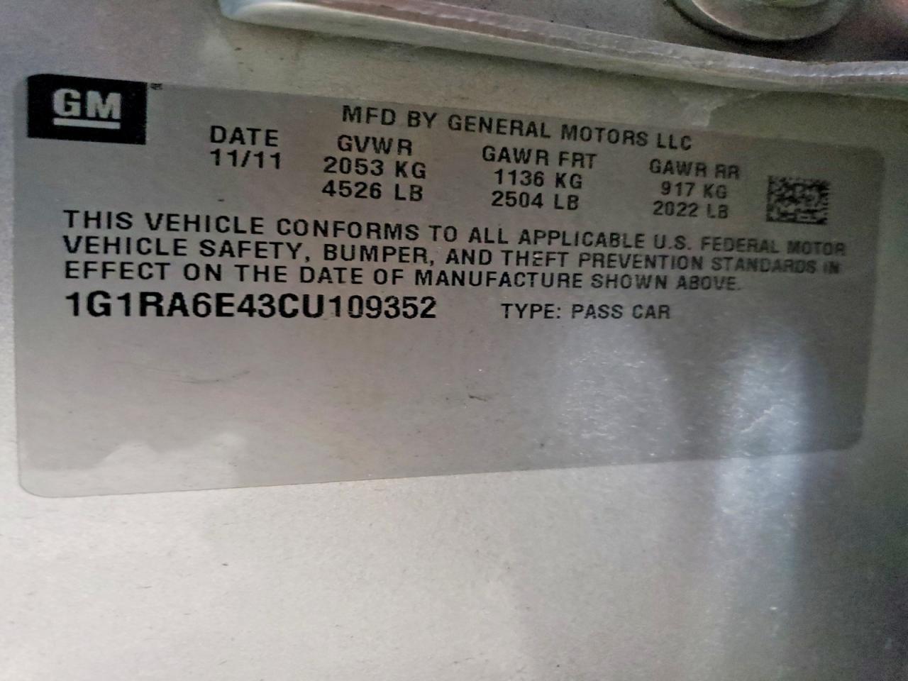 2012 Chevrolet Volt