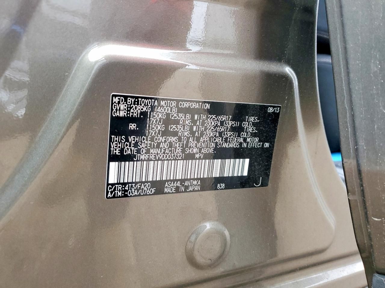 2013 Toyota Rav4 xle