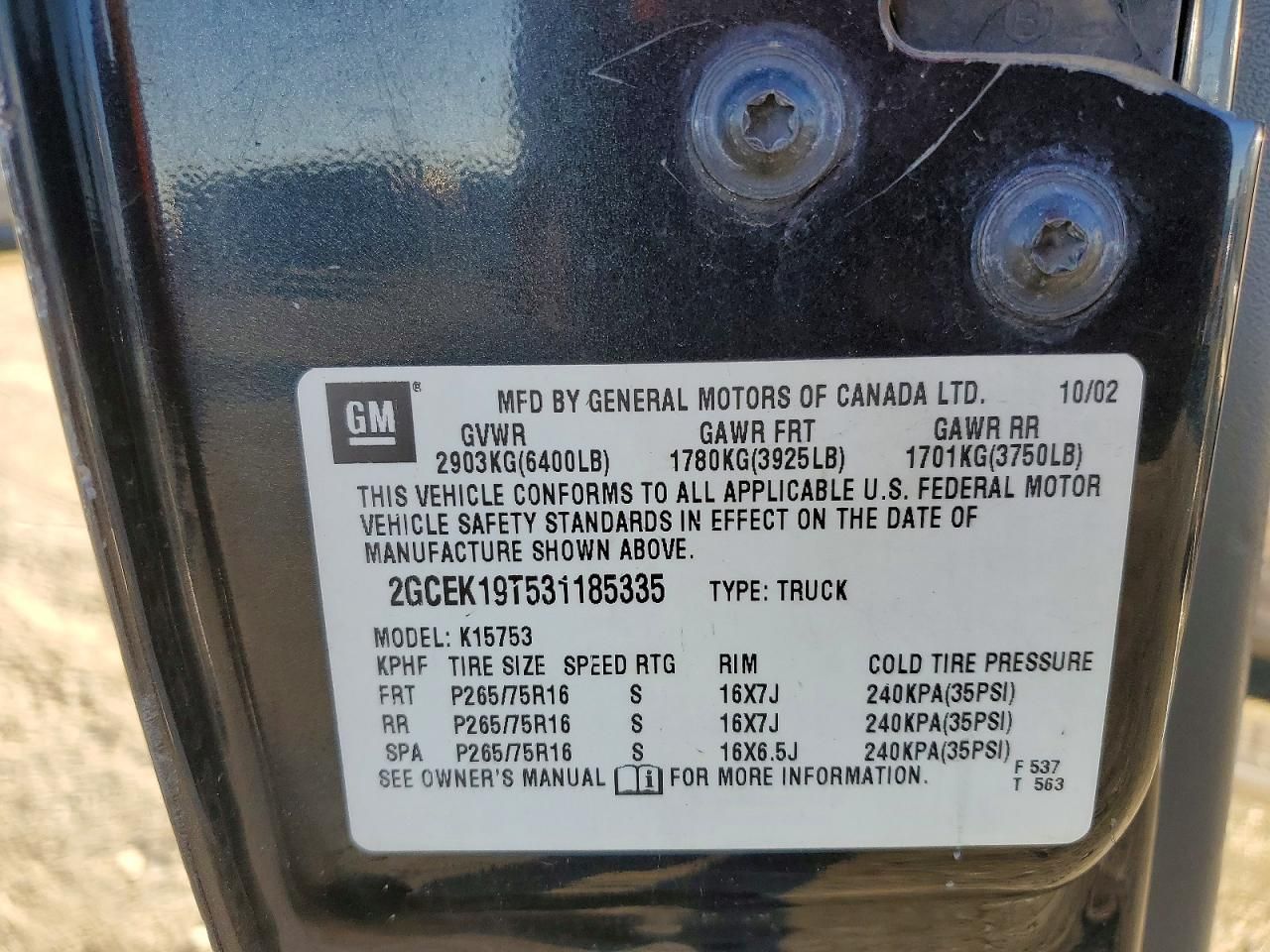 2003 Chevrolet Silverado K1500