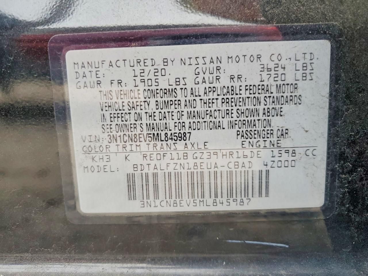 2021 Nissan Versa sv