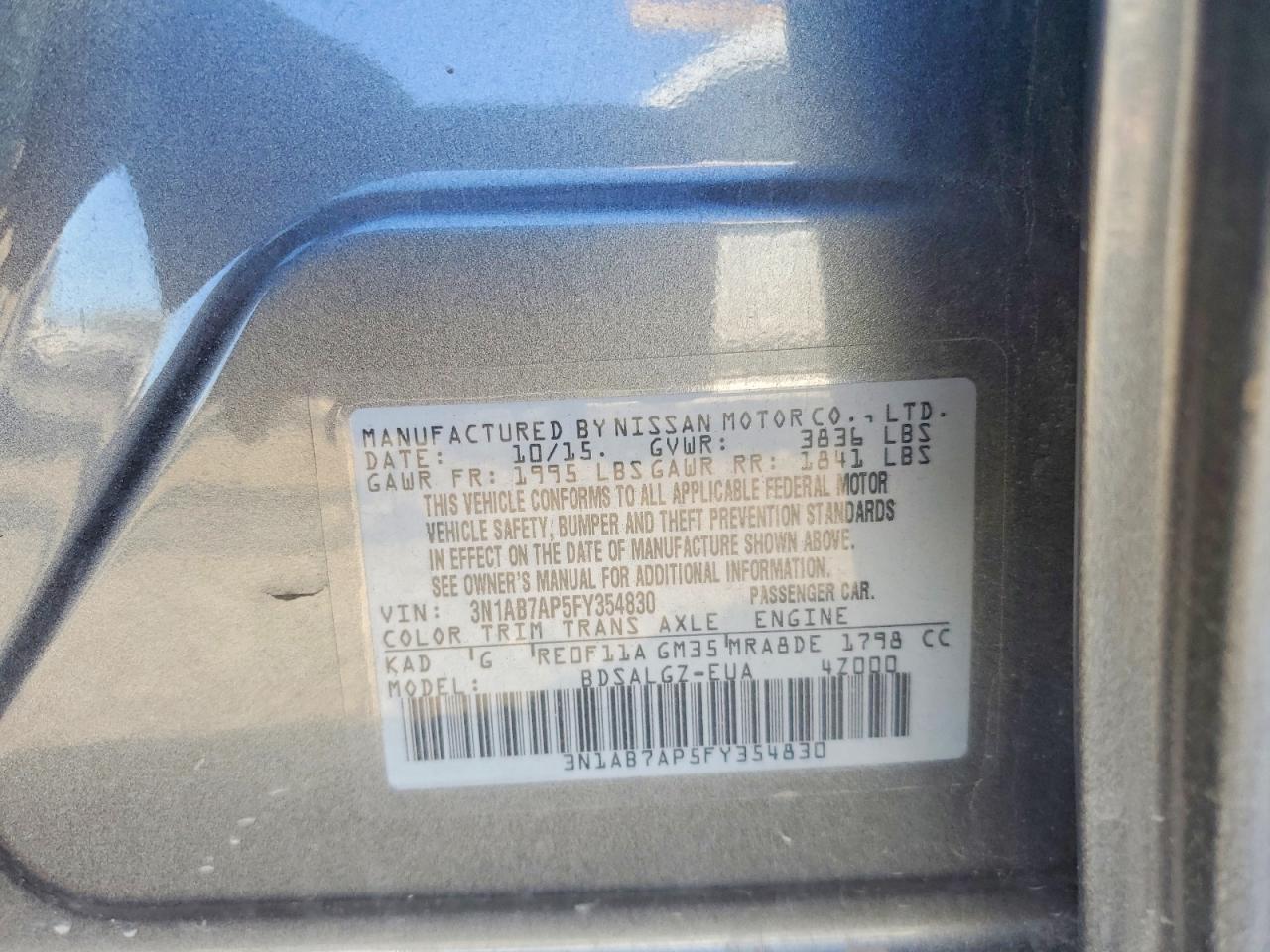 2015 Nissan Sentra s