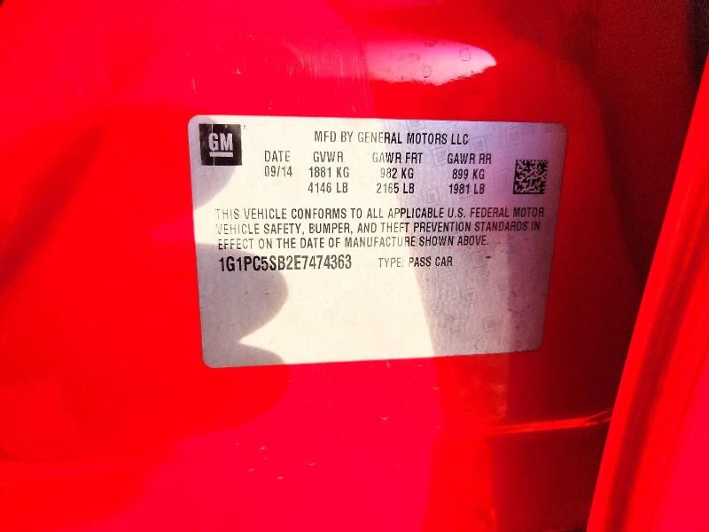 2014 Chevrolet Cruze lt