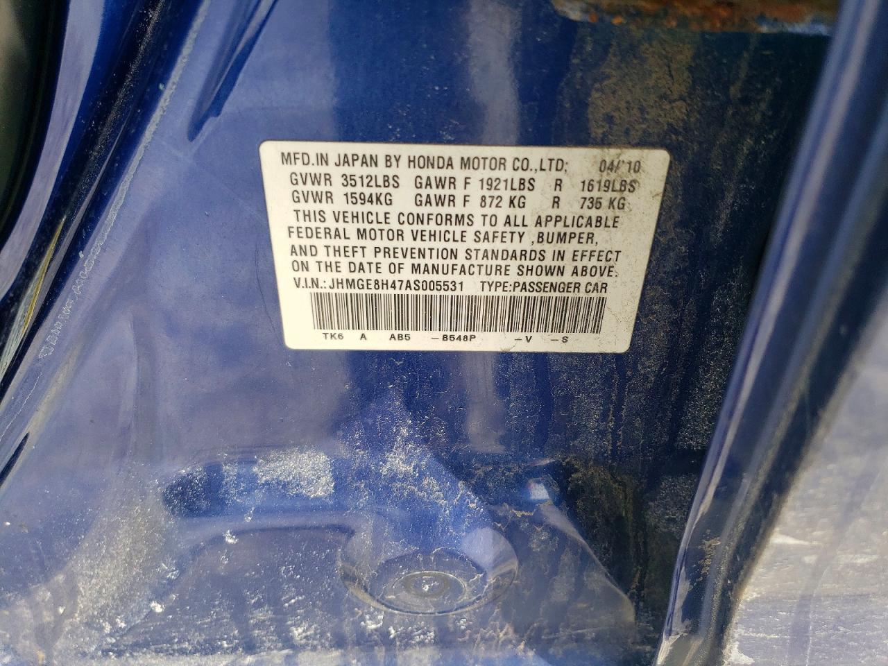 2010 Honda Fit Sport