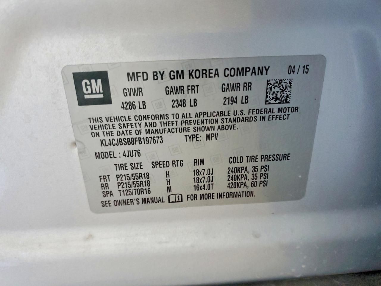 2015 Buick Encore Convenience