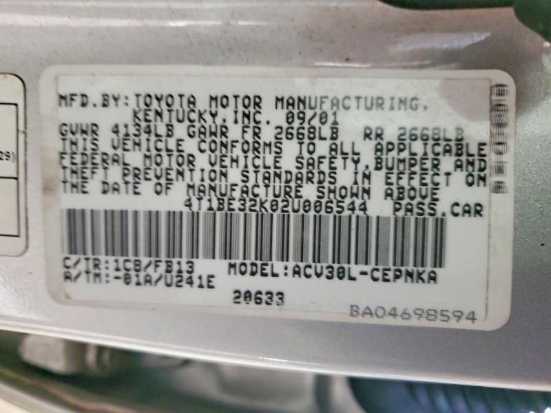 2002 Toyota Camry le