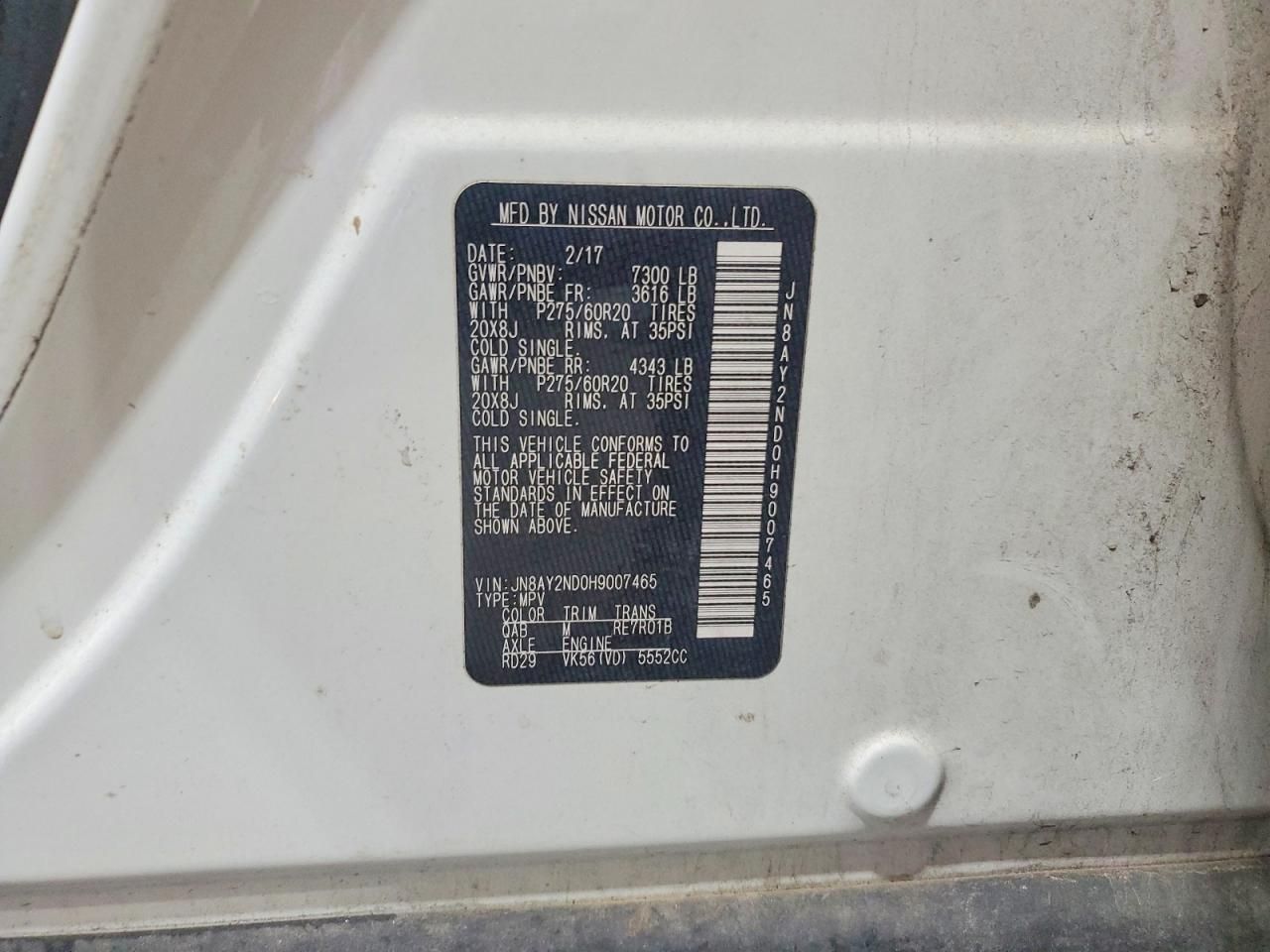 2017 Nissan Armada sv