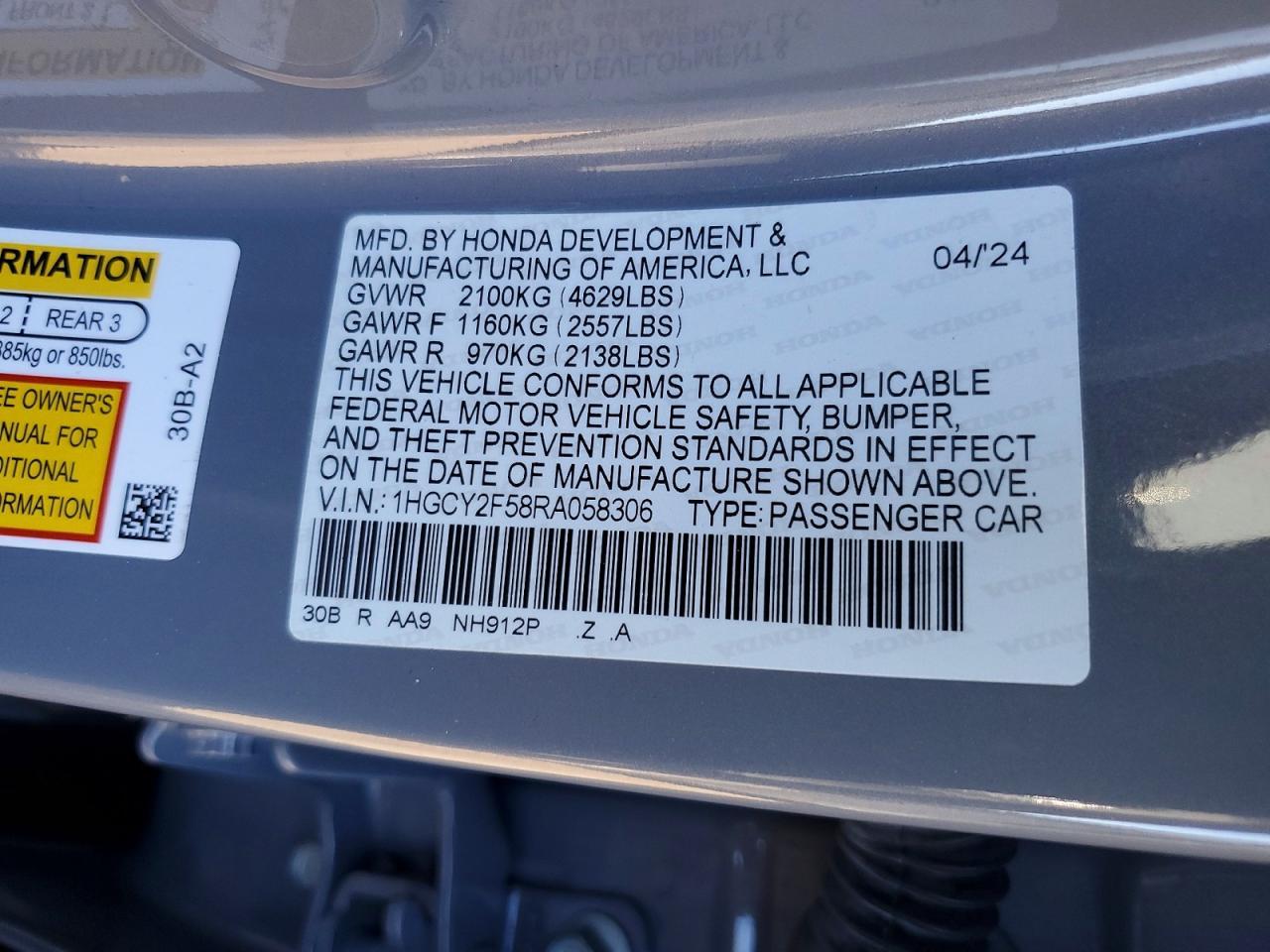 2024 Honda Accord Hybrid Sport