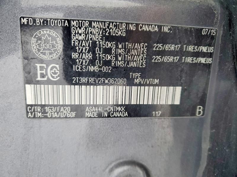 2015 Toyota Rav4 xle