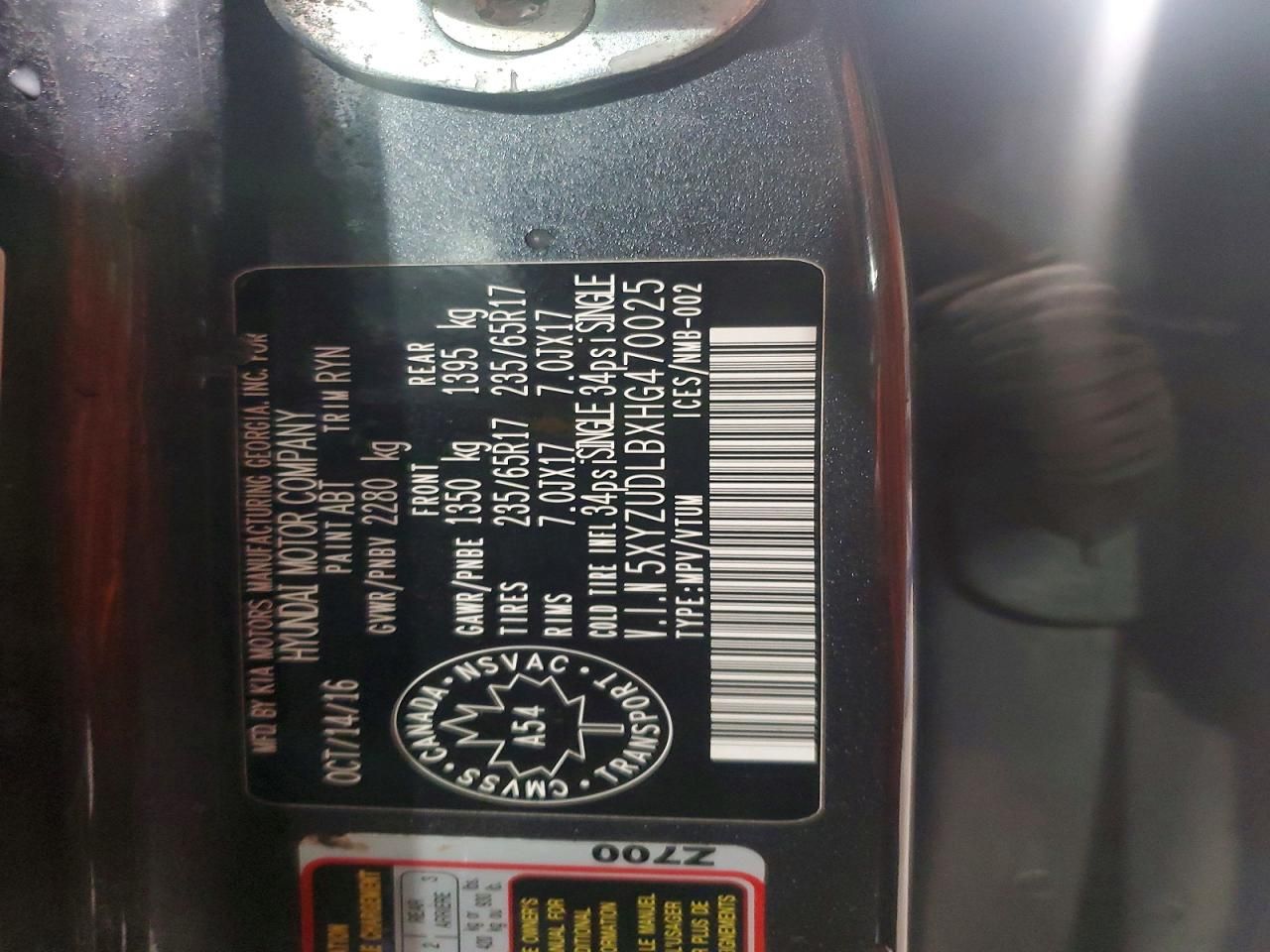 2017 Hyundai Santa fe Sport