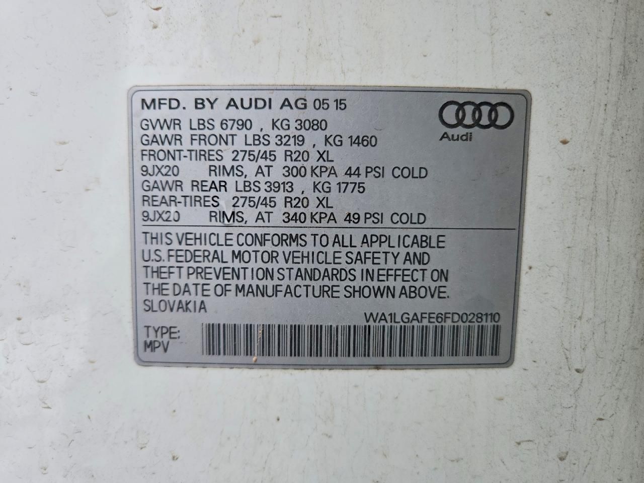 2015 Audi Q7 Premium Plus