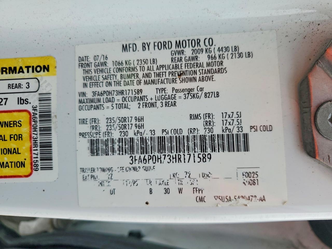 2017 Ford Fusion se