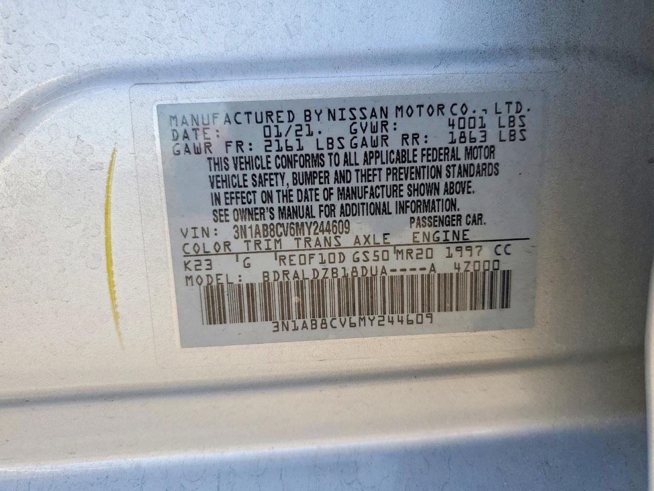 2021 Nissan Sentra sv