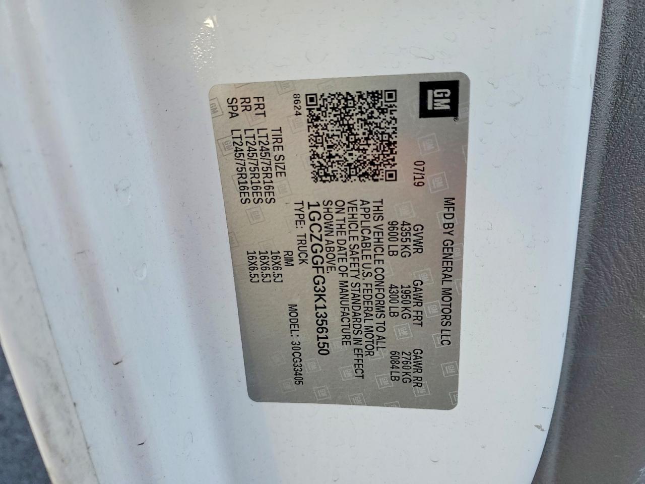 2019 Chev Rolet Express 3500 Utility / Service Van