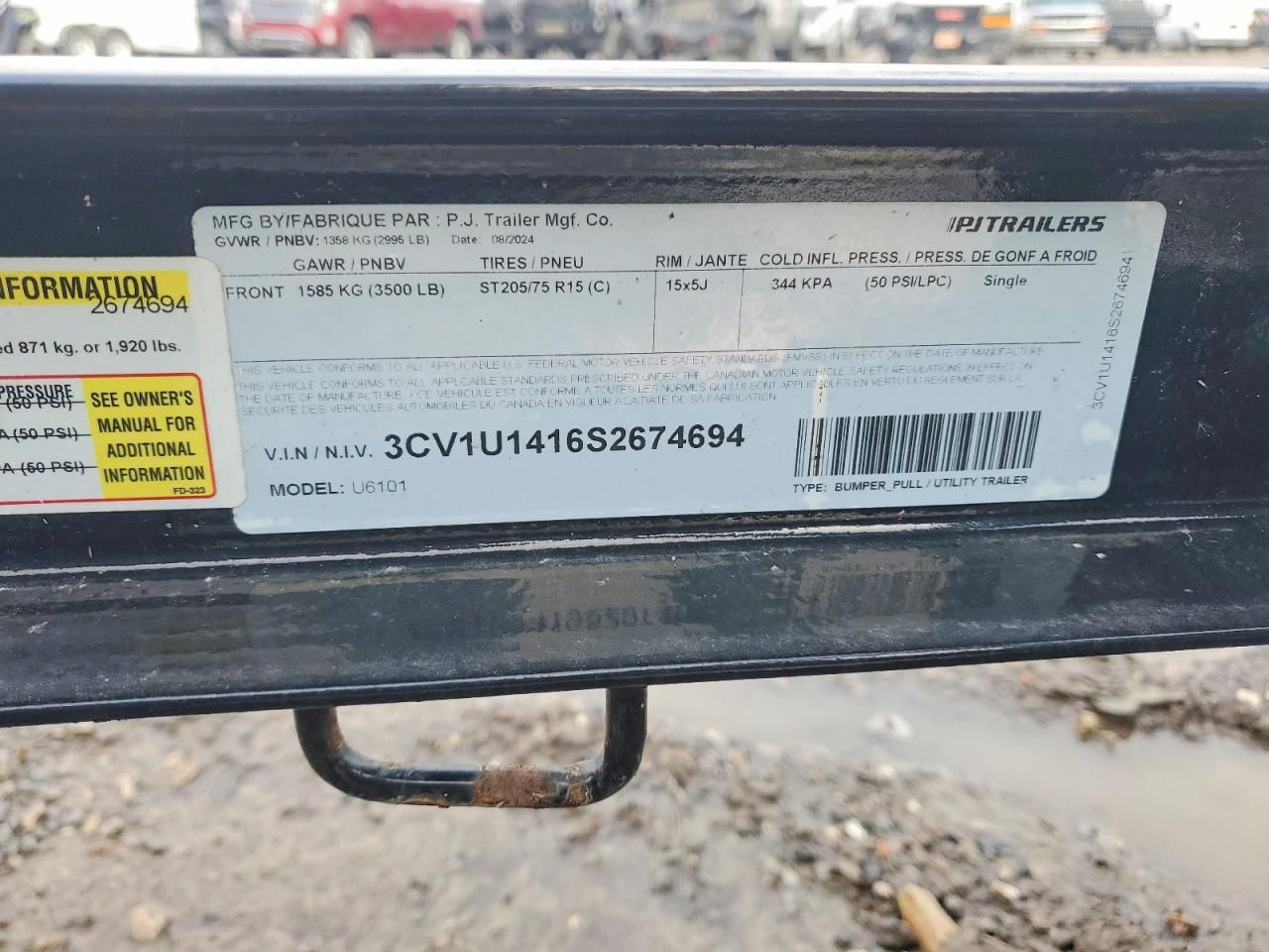 2025 PJ U6101 Utility Trailer