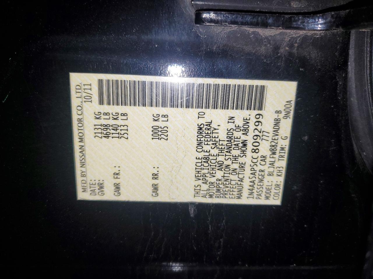 2012 Nissan Maxima 3.5 s