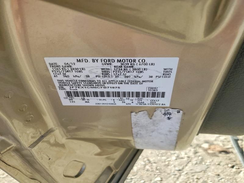 2012 Ford F150 Super cab