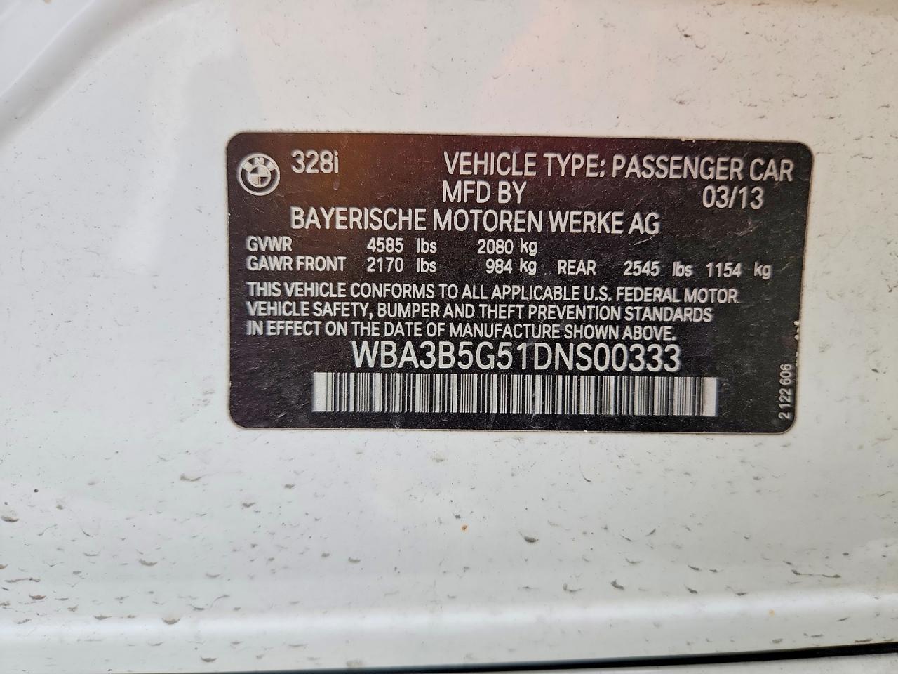 2013 BMW 328 xi Sulev