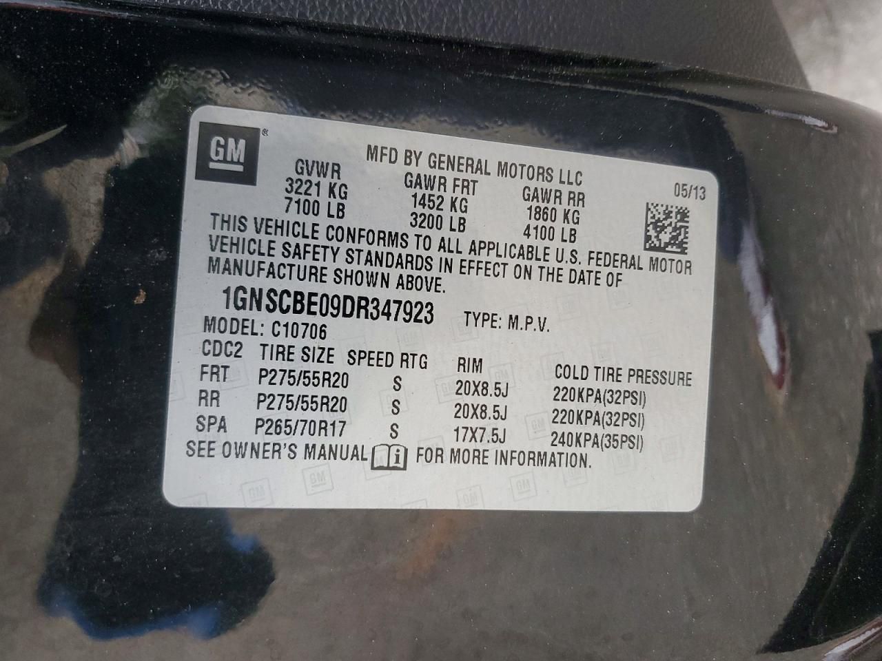 2013 Chevrolet Tahoe C1500 lt