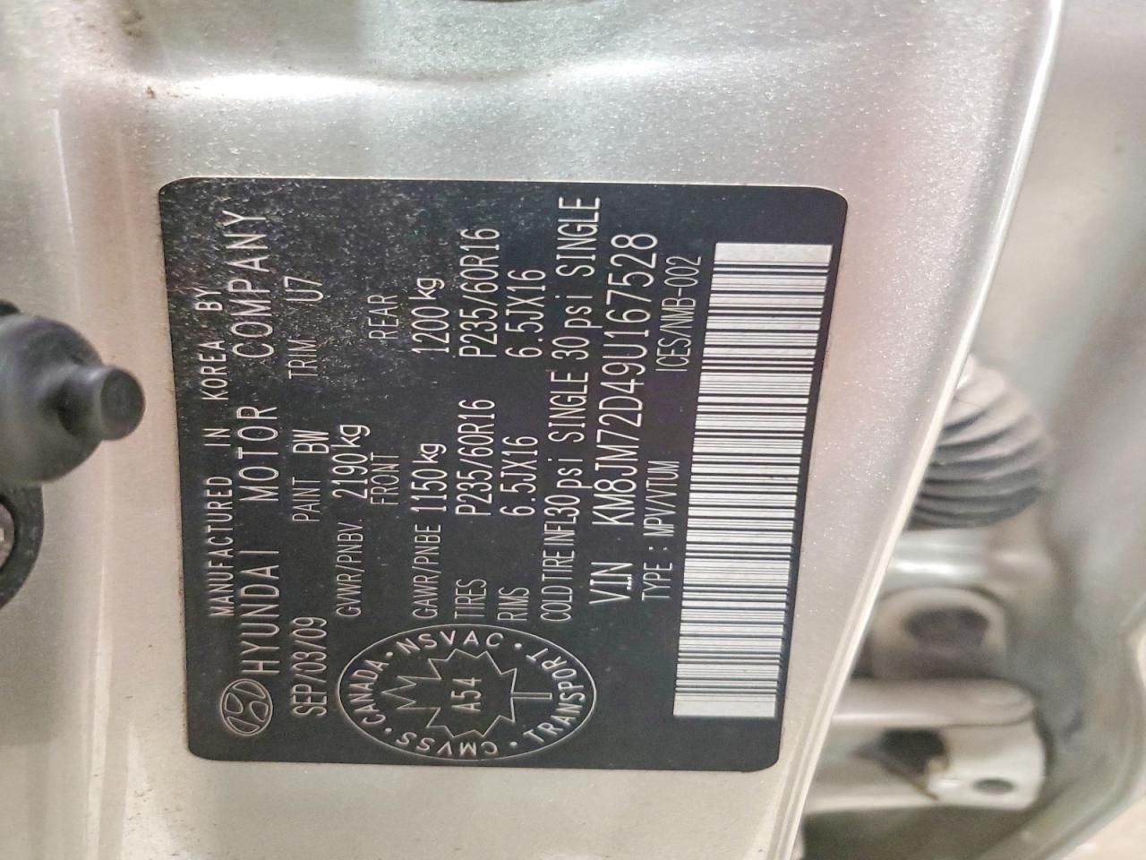 2009 Hyundai Tucson gls