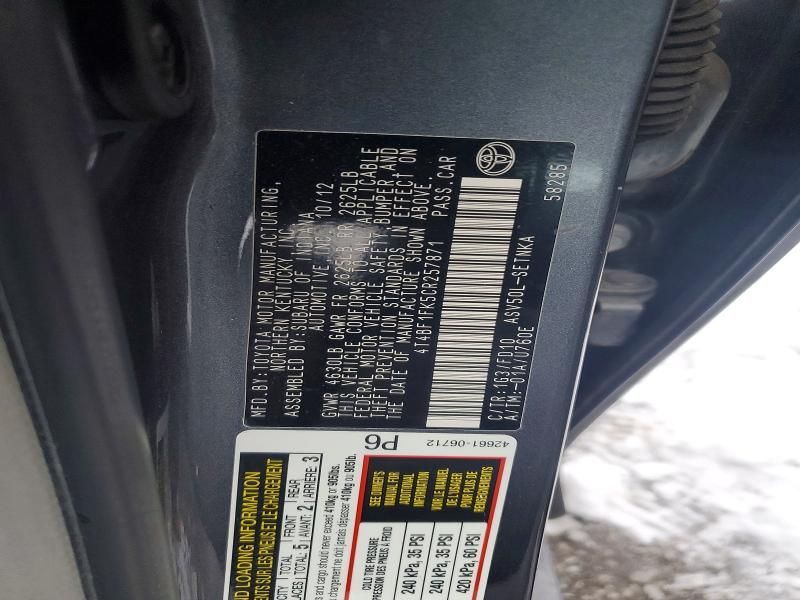 2012 Toyota Camry Base