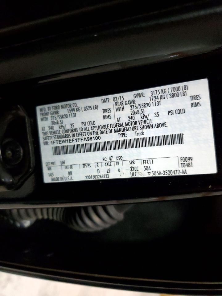 2015 Ford F150 Supercrew