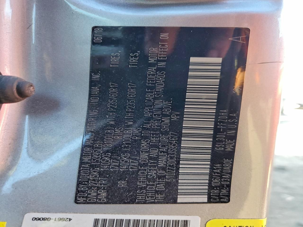 2018 Toyota Sienna l