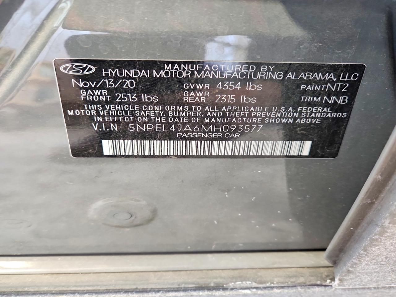 2021 Hyundai Sonata sel