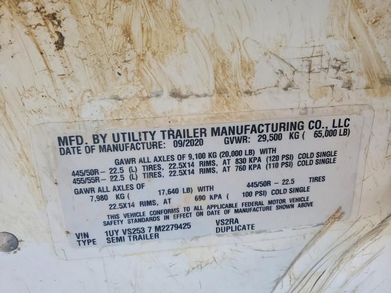 2021 Utility Vs2ra Refrigerated van Trailer