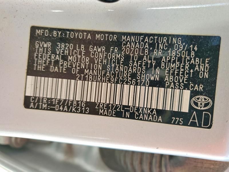 2015 Toyota Corolla l