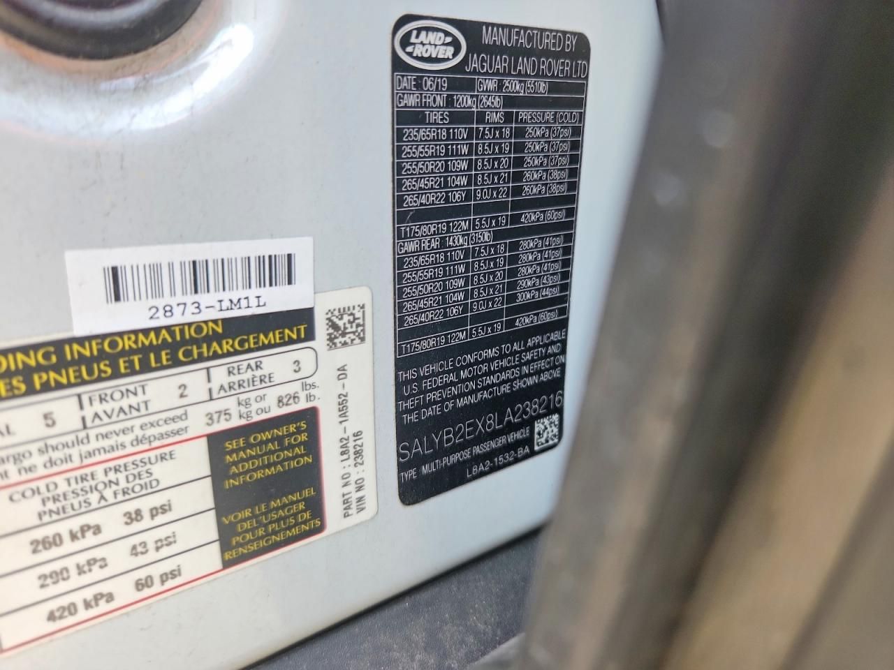 2020 Land Rover Range Rover Velar s