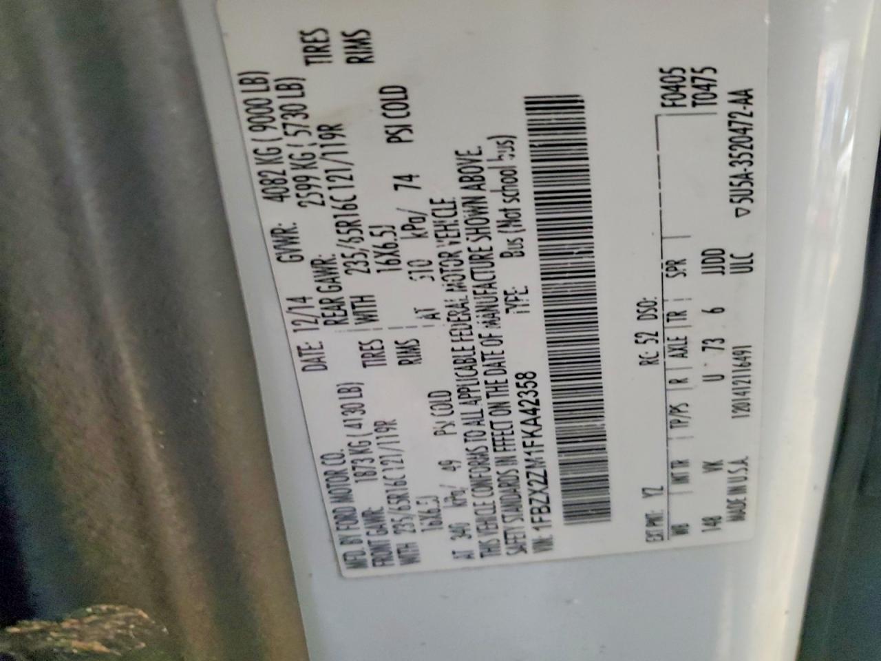 2015 Ford Transit T-350