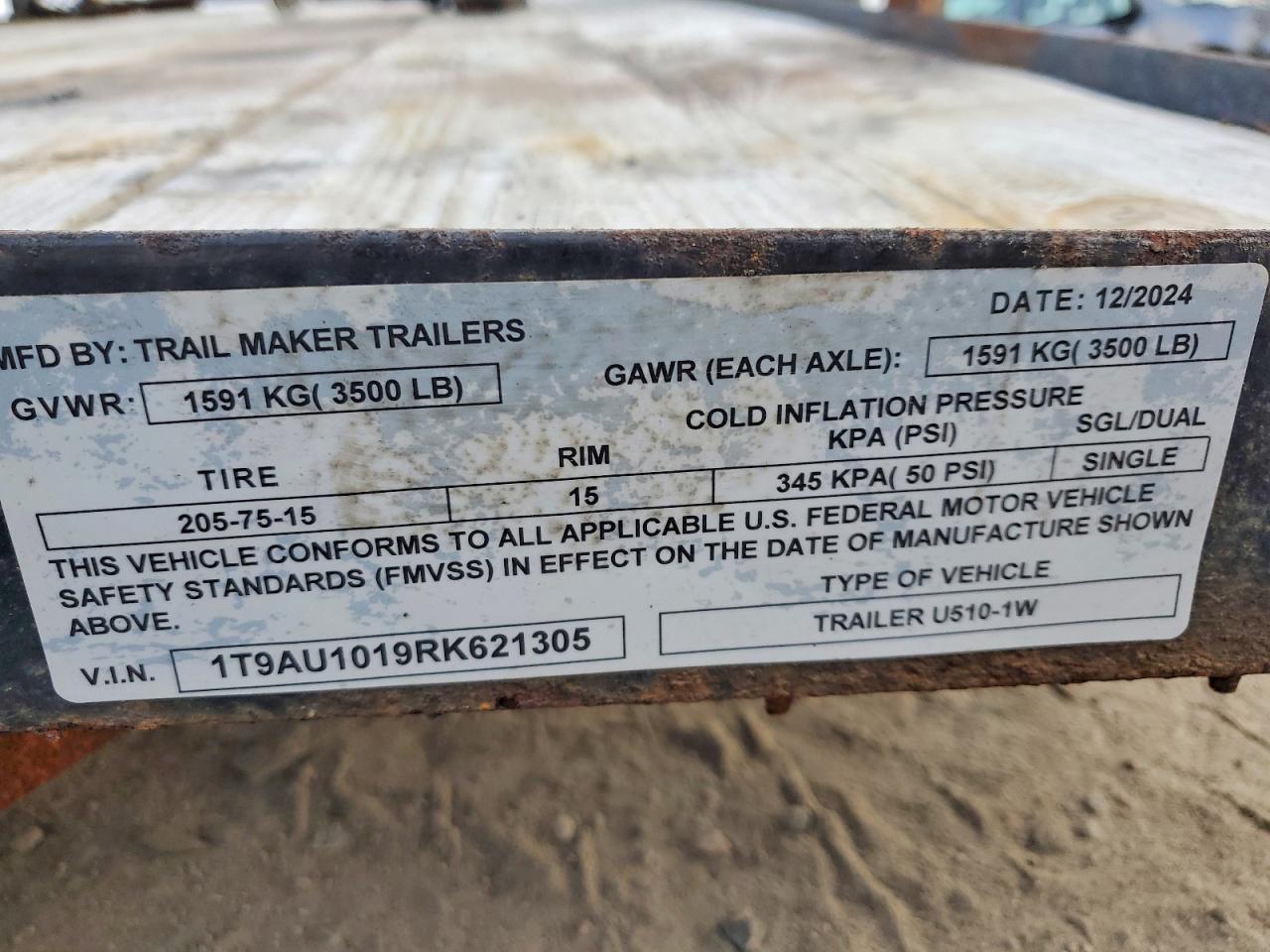 2025 Trailers Lmaker U510-1W Utility Trailer