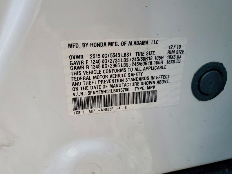 2020 Honda Pilot exl
