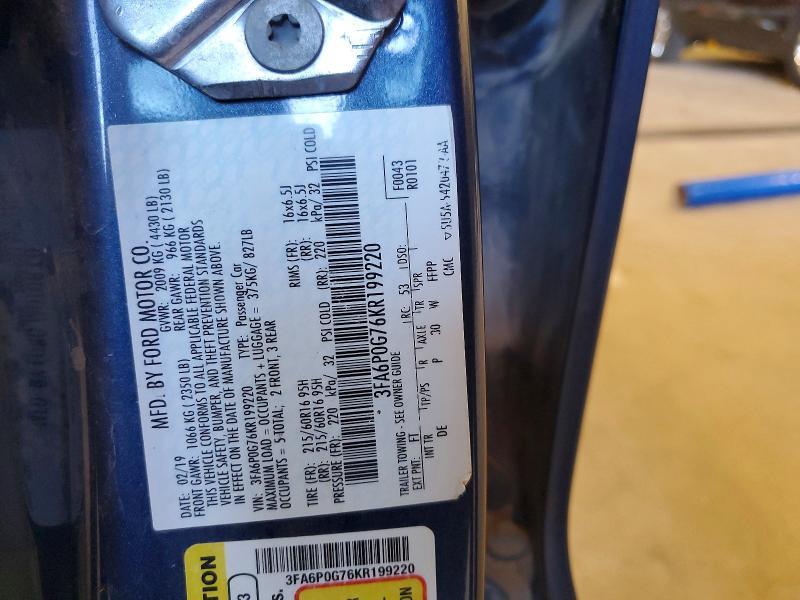 2019 Ford Fusion s