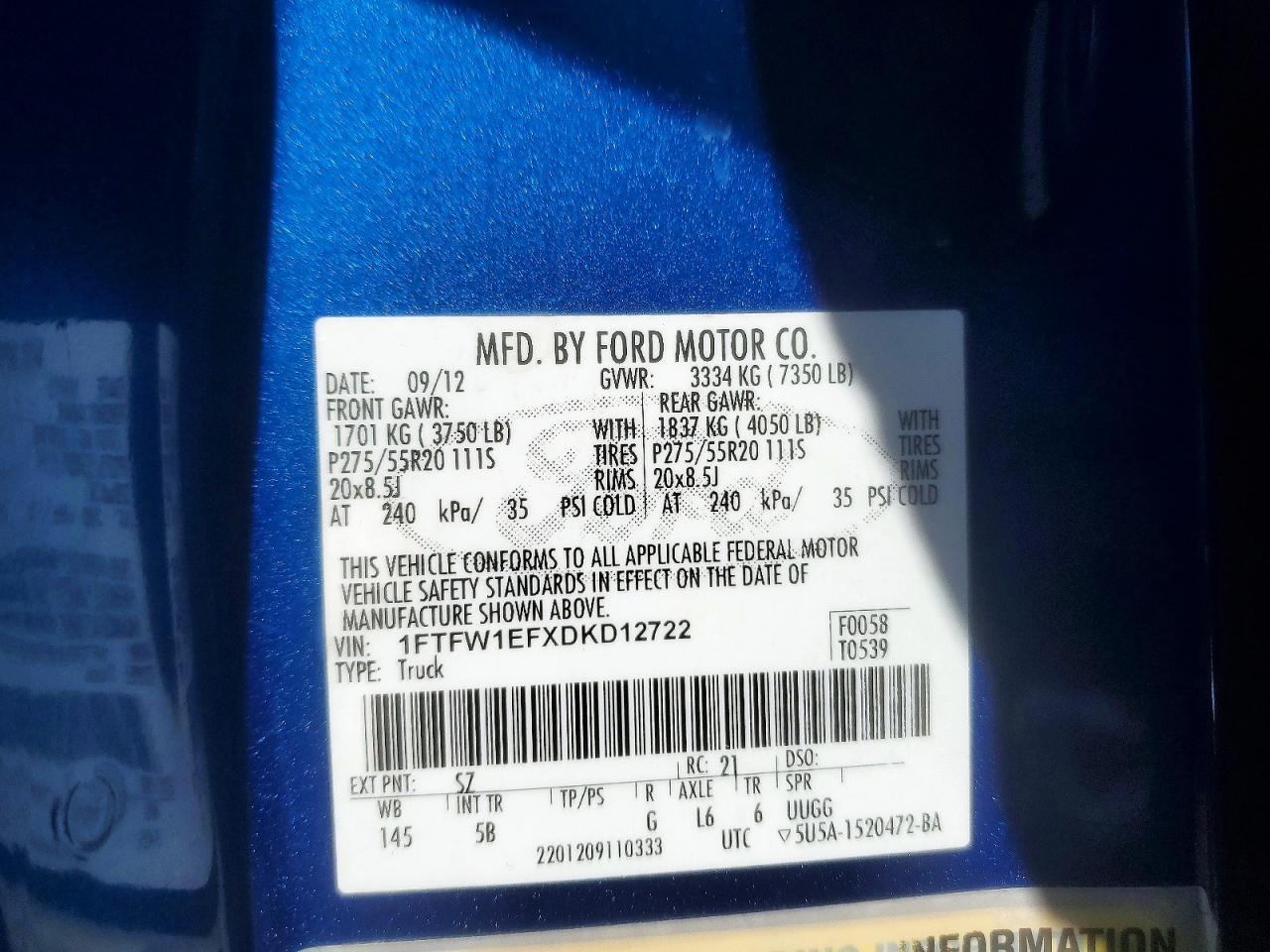 2013 Ford F150 Supercrew