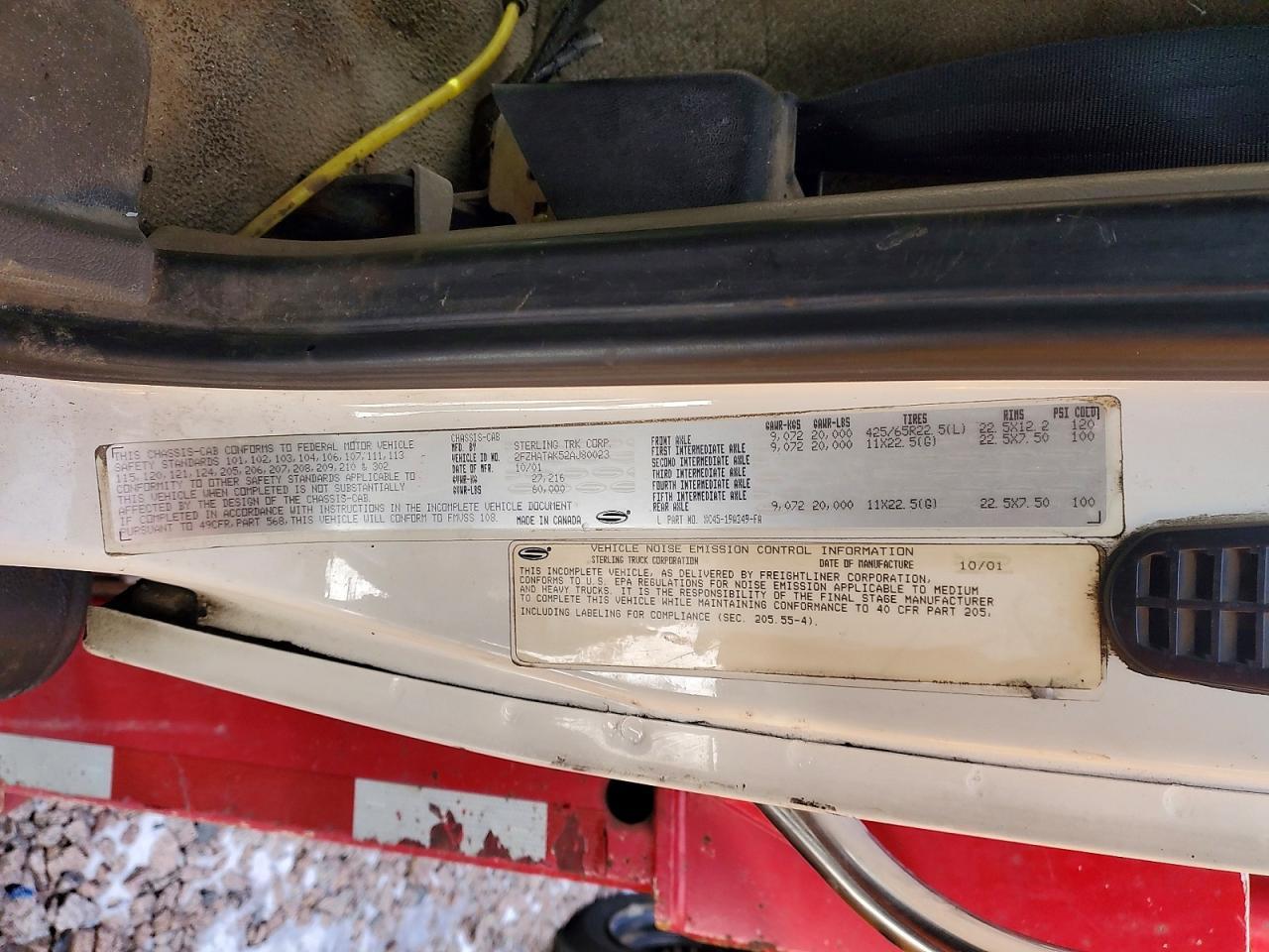 2002 Sterling L7500 Crane Truck