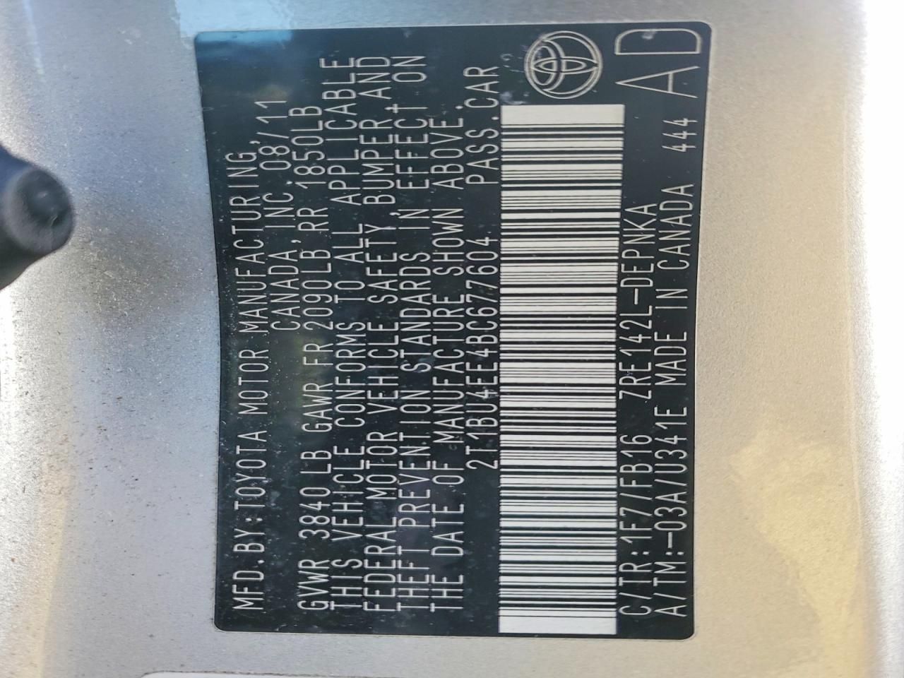 2011 Toyota Corolla Base