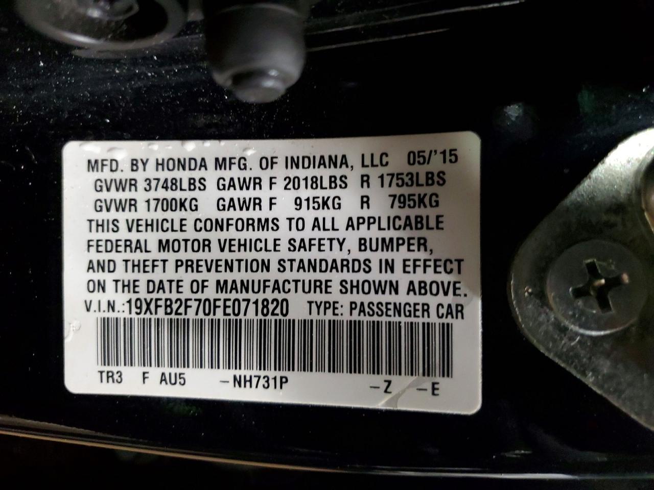 2015 Honda Civic se