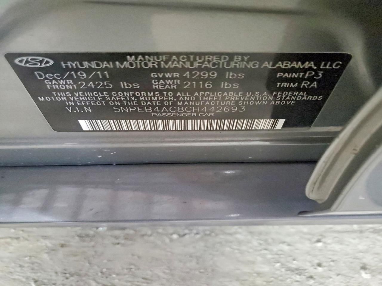 2012 Hyundai Sonata gls