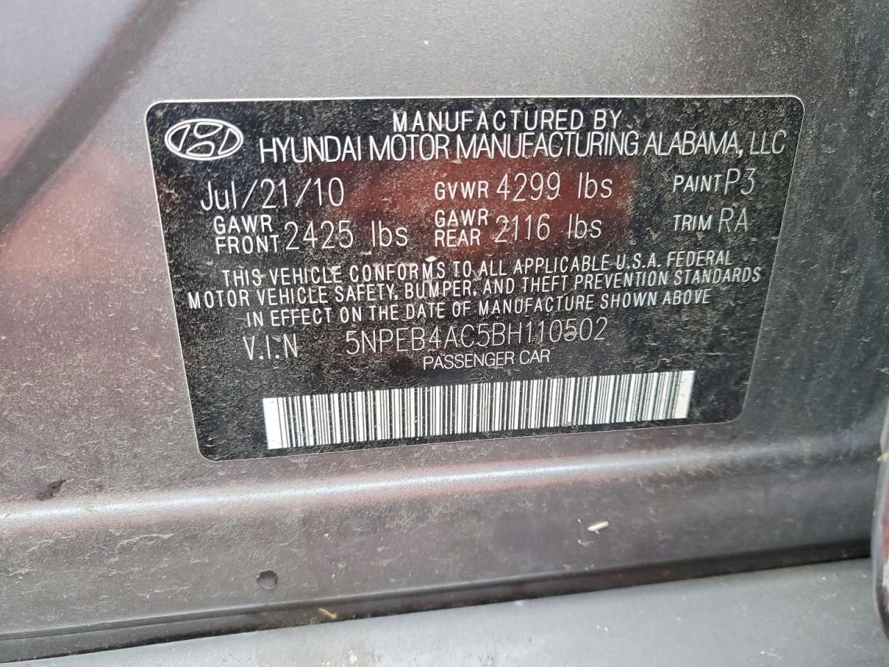 2011 Hyundai Sonata gls