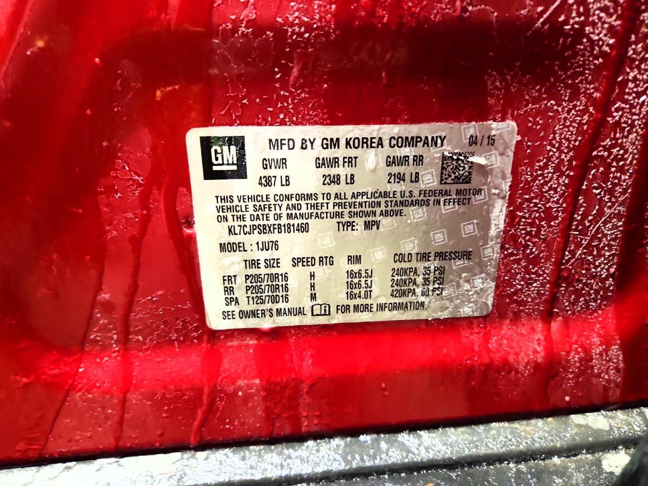 2015 Chevrolet Trax 1LS