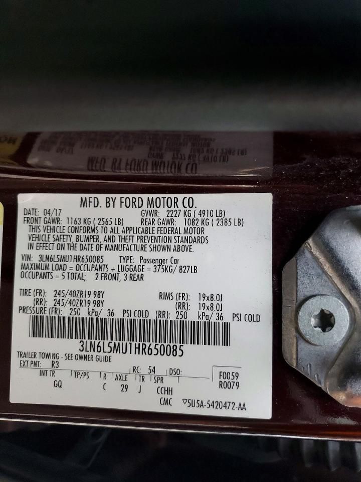 2017 Lincoln Mkz Hybrid Reserve