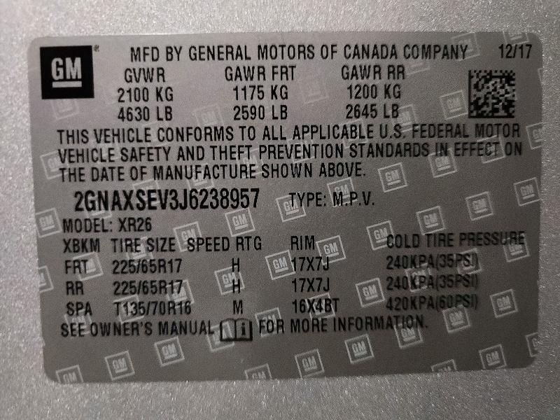 2018 Chevrolet Equinox lt