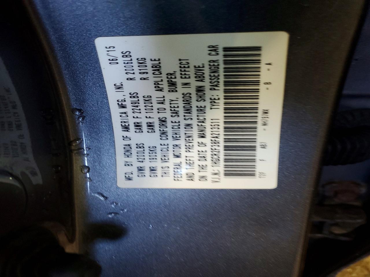2015 Honda Accord lx
