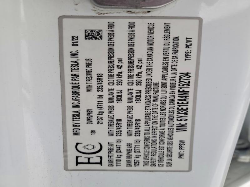 2022 Tesla Model 3